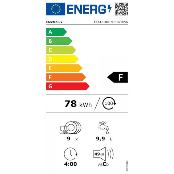 Vgr. pomivalni stroj Electrolux EEA12100L, 45 cm, Air Dry