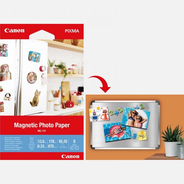 Papir CANON MG-101 10x15 cm (magnetni) 5 listov Papir CANON MG-101 10x15 cm (magnetni) 5 listov