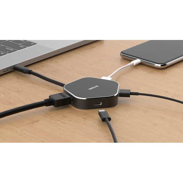 D-link 4-v-1 razdelilnik USB-C HDMI in napajanje