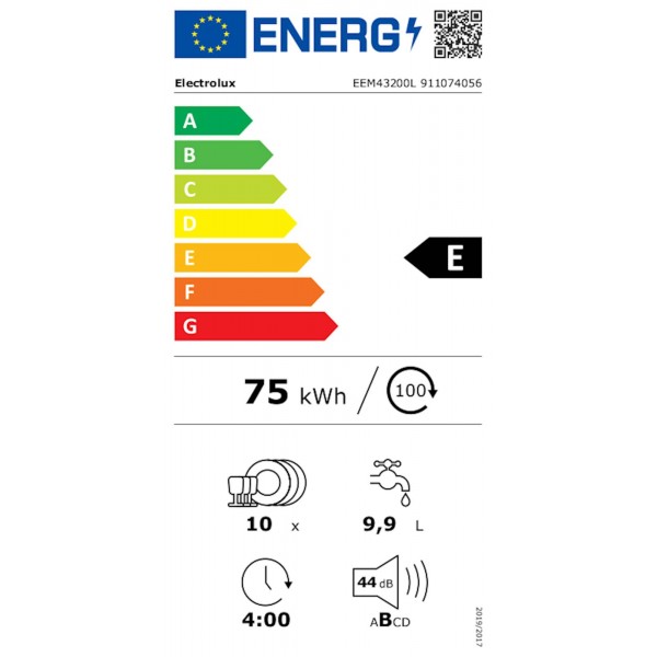 Vgradni pomivalni stroj Electrolux EEM43200L, 45cm, inverter motor, 3 predali Vgradni pomivalni stroj Electrolux EEM43200L, 45cm, inverter motor, 3 predali