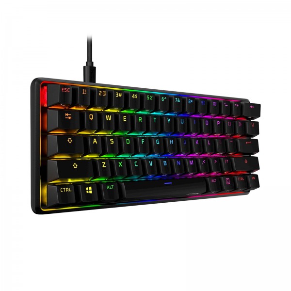 Tipkovnica HP HyperX Alloy Origins 60 RGB, manjši format, mehanična, HyperX Red, linear, US Tipkovnica HP HyperX Alloy Origins 60 RGB, manjši format, mehanična, HyperX Red, linear, US