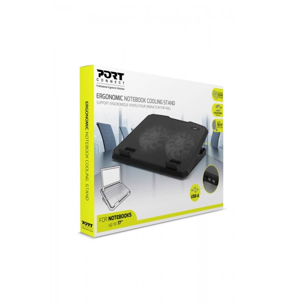 Stojalo PORT z ventilatorjem za NB do 15.6, dvojni ventilator za hlajenje, USB Stojalo PORT z ventilatorjem za NB do 15.6, dvojni ventilator za hlajenje, USB