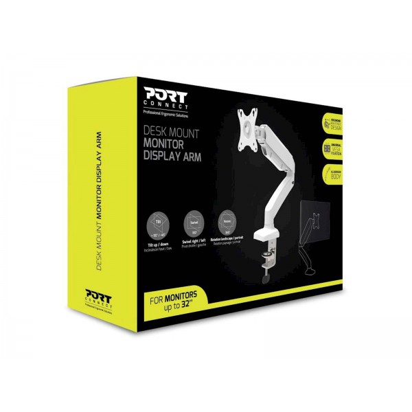 Namizni nosilec PORT za monitor, do 32", max 8 kg, aluminj