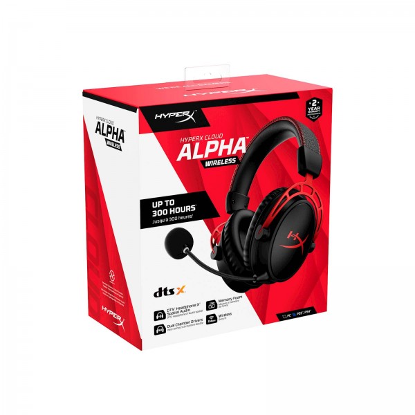Slušalke HP HyperX Cloud Alpha Wireless, brezžične črne