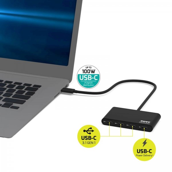 HUB PORT USB-C, 3 x USB-C +1X USB-C, 3xUSB Type C 3.1 Gen 1 HUB PORT USB-C, 3 x USB-C +1X USB-C, 3xUSB Type C 3.1 Gen 1