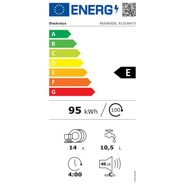Vgr. pomivalni stroj Electrolux EES48200L, inverter, 700 Maxi Flex