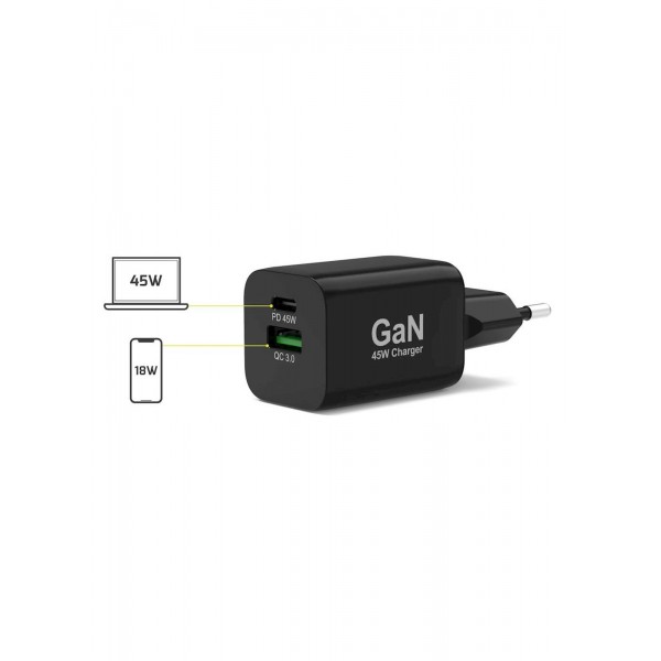Napajalnik PORT GaN USB-C/ USB-A 45W
