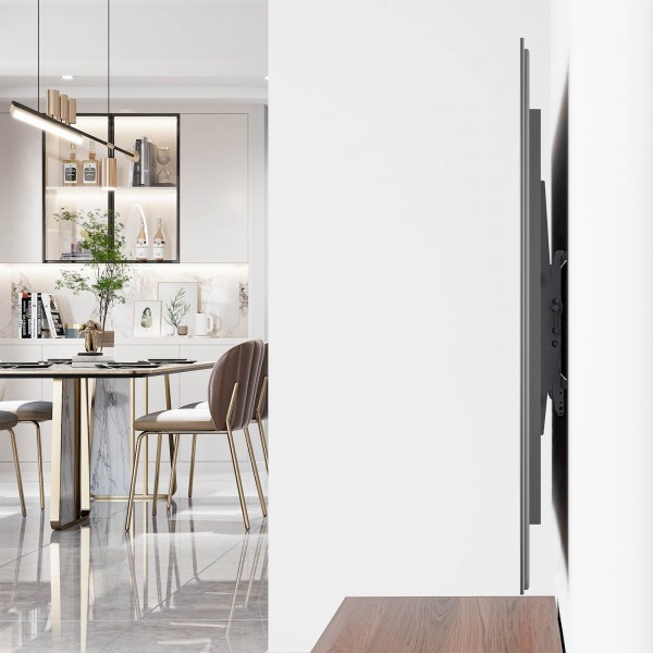 Stenski nagibni TV nosilec 43''-100'' MANHATTAN, 70kg, naklon +3 to -12°, črne barve