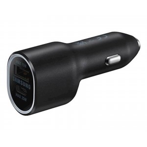 SAMSUNG AVTOPOLNILEC DVOJNI 40W USB TYPE C 25W + USB TYPE A 15W ČRN
