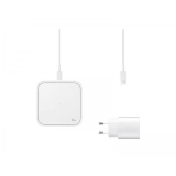 SAMSUNG BREZŽIČNA POLNILNA POS.+ADAPTER+KABEL15W BELA