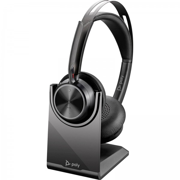 Naglavne slušalke Poly Voyager Focus 2 USB-C s stojalom za polnjenje Naglavne slušalke Poly Voyager Focus 2 USB-C s stojalom za polnjenje
