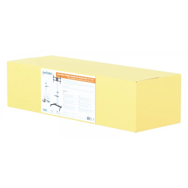 Multimedijski voziček 37''-86'' MANHATTAN , 50kg, naklon +5° do -10°, sive barve