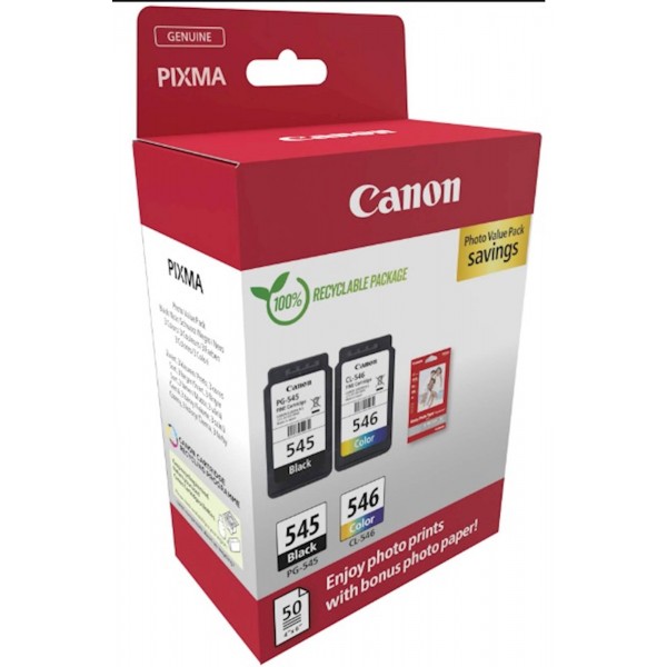 KOMPLET CANON PG-545 / CL-546 IN FOTO PAPIR ZA MG2450/2550