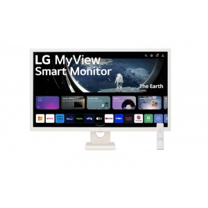Monitor LG 31,5" 32SR50F-W Smart, IPS, 1920x1080, 2x HDMI, bel, zvočnik