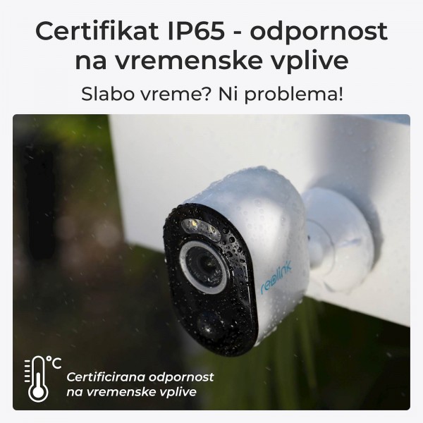 Reolink IP Kamera Argus serija B330 5MP, Zunanja, Baterijska, Barvni nočni vid, Wi-fi