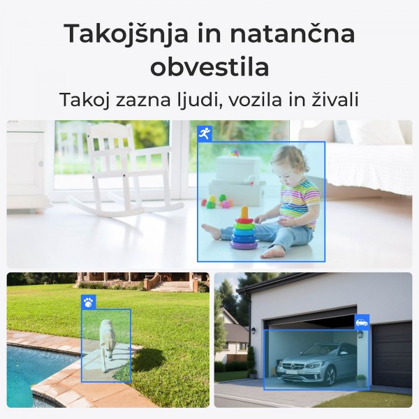 Reolink IP Kamera Argus serija B310 3MP, Baterijska, Nočno snemanje, LED luč, Wi-FI