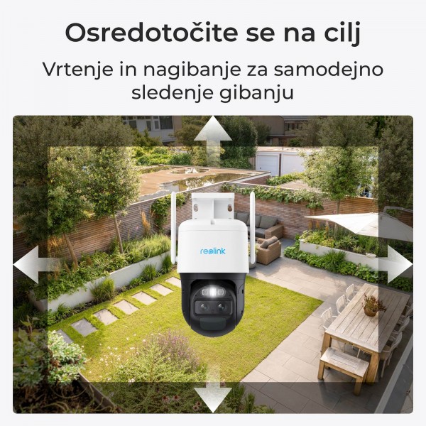 Reolink IP Kamera Trackmix Serija B770 Zunanja, Baterijska, Dvojna Leča, Samodejno sledenje, zoom.