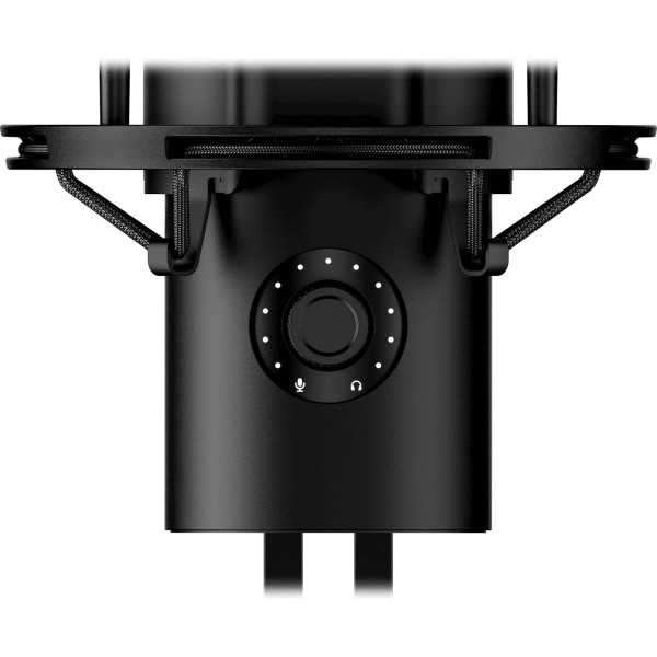 Mikrofon HP HyperX 2 QuadCast črno rdeč, za PC, PS5 ali Mac, vgrajen nosilec proti vibracij