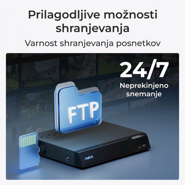 Reolink Ip Kamera serija P434 4K, Zunanja, Barvni nočni vid, 3x optični zoom, POE