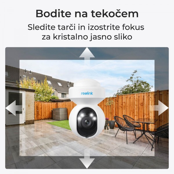 Reolink Ip Kamera E serija E560P 4K, 8MP PTZ, Samodejno sledenje, 3x zoom, barvni nočni vid, POE