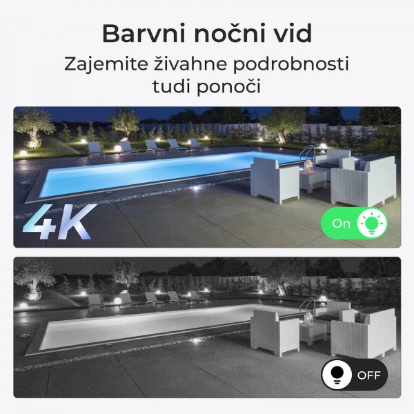 Reolink Ip Kamera E serija E560P 4K, 8MP PTZ, Samodejno sledenje, 3x zoom, barvni nočni vid, POE