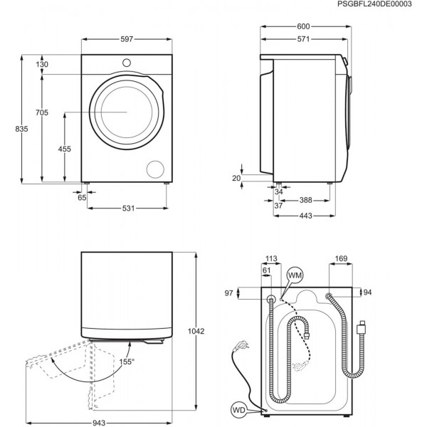 Pralno sušilni stroj Electrolux EW7W4492E, 9+5 kg, inverter motor, para Pralno sušilni stroj Electrolux EW7W4492E, 9+5 kg, inverter motor, para