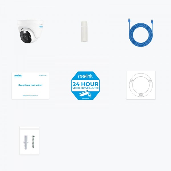 Reolink Ip Kamera serija P344 4K, 12MP, Barvni nočni vid, Dome POE Reolink Ip Kamera serija P344 4K, 12MP, Barvni nočni vid, Dome POE