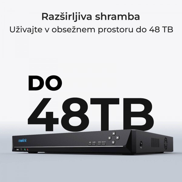 Reolink NVR snemalnik NVS36 16MP, 36 kanalni, dvosmerni zvok, podpora do 48 TB HDD Reolink NVR snemalnik NVS36 16MP, 36 kanalni, dvosmerni zvok, podpora do 48 TB HDD
