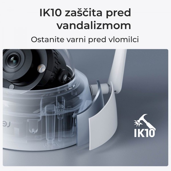 Reolink IP Kamera W437 4K, Wi-Fi 6, IK10 Odporna na udarce, 5x zoom, Barvni nočni vid Reolink IP Kamera W437 4K, Wi-Fi 6, IK10 Odporna na udarce, 5x zoom, Barvni nočni vid
