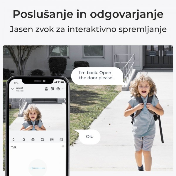 Reolink IP Kamera Argus serija B310 Komplet z Solarnim panelom, Baterijska, Nočno snemanje.