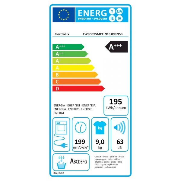 Sušilni stroj Electrolux EW8D595MCE, inverter, 9kg Sušilni stroj Electrolux EW8D595MCE, inverter, 9kg