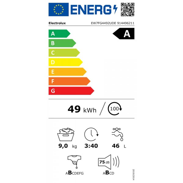 Pralni stroj Electrolux EW7FG4492UDE, UniversalDose, 9 kg Pralni stroj Electrolux EW7FG4492UDE, UniversalDose, 9 kg