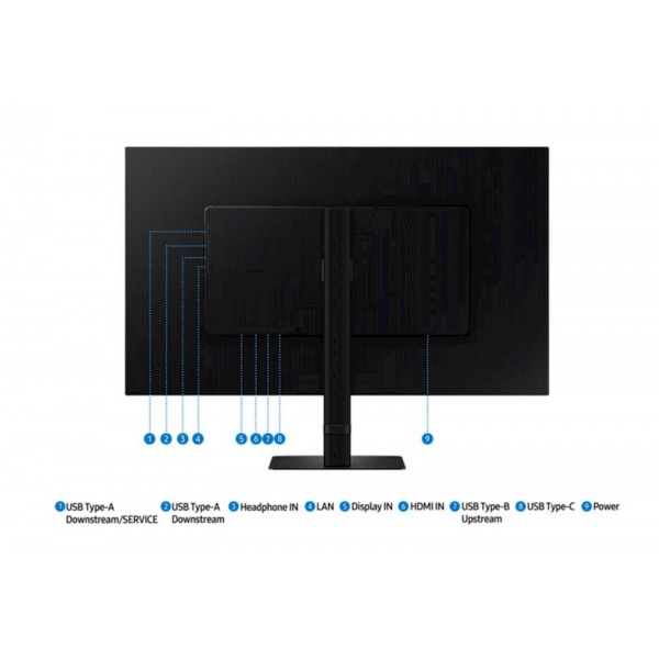 Monitor Samsung 32" S80UD ViewFinity S8, VA, 3840x2160, HDMI, DP, USB-C, LAN Monitor Samsung 32" S80UD ViewFinity S8, VA, 3840x2160, HDMI, DP, USB-C, LAN