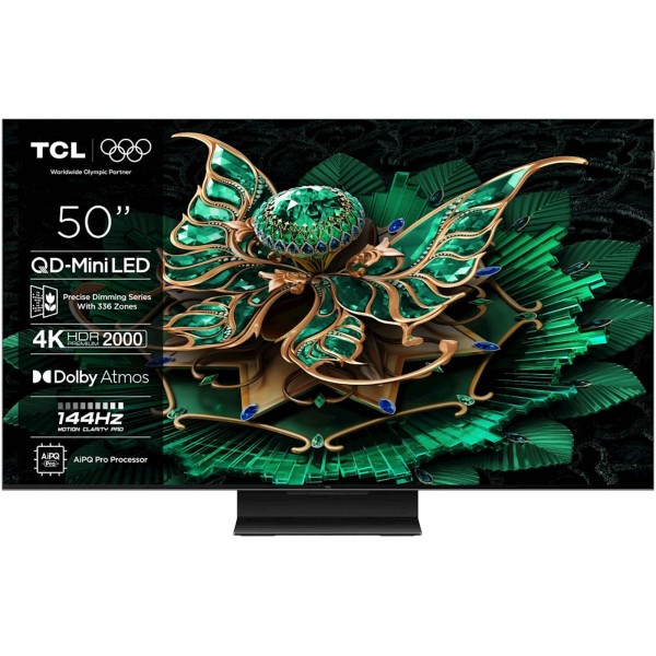 TCL 4K QD-Mini LED HDR PREMIUM 50C71K, Google TV, 144Hz, Dolby Atmos