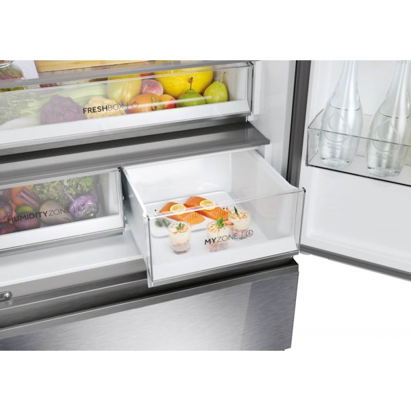Hladilnik HAIER HFR7819ENGC, 190 cm, E, 504 l, French Door, Srebrn
