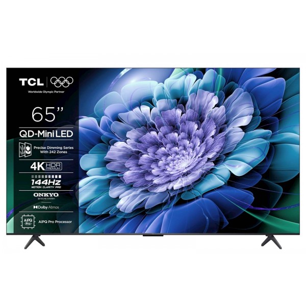 TCL 4K QD-Mini LED TV 65C69K, Google TV, 144Hz, Onkyo zvok z Dolby Atmos