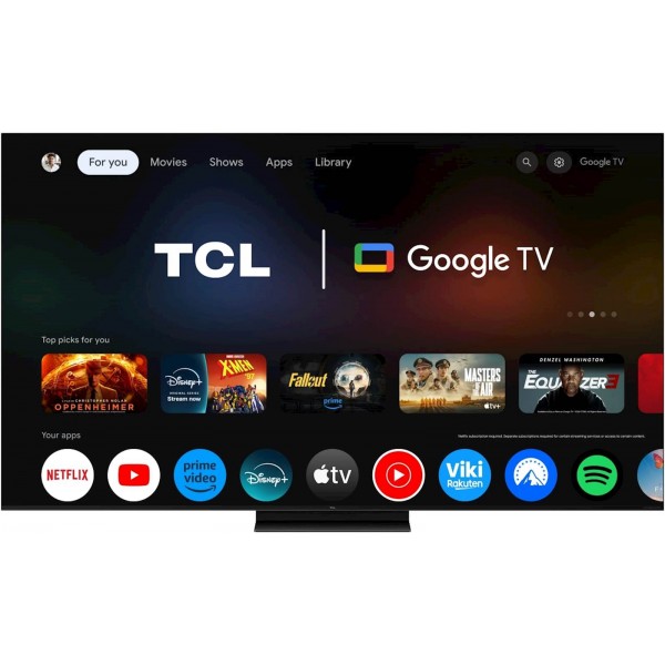 TCL 4K QD-Mini LED HDR PREMIUM 65C79K,  Google TV, 144Hz, Ozvočeno z Bang & Olufsen