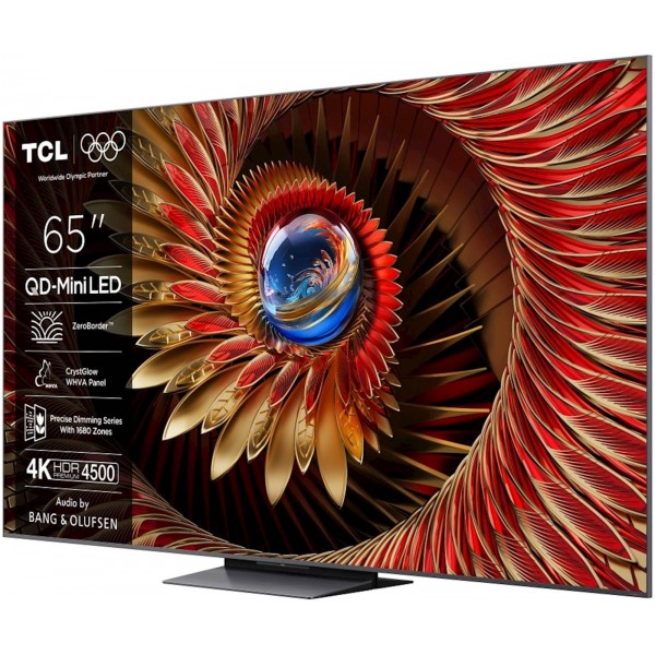 TCL 4K QD-Mini LED HDR PREMIUM 65C81K, Google TV, 144Hz, Ozvočeno z Bang & Olufsen