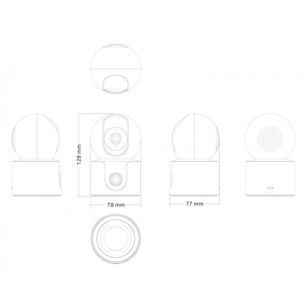 Xiaomi Dvojna pametna kamera C500 EU 4MP, 220V, Notranja, Dvojna leča