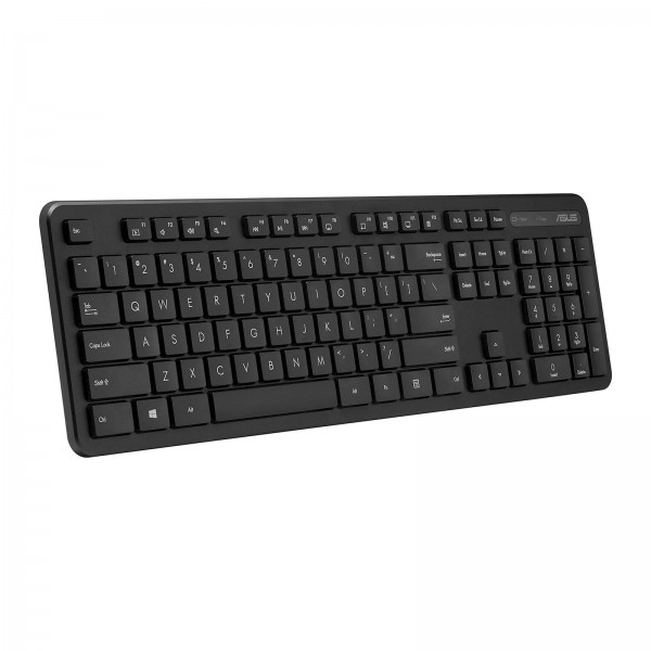 Tipkovnica z miško ASUS CW100 Wireless Keyboard and Mouse Set, brezžični komplet, črn s Copilot tipk