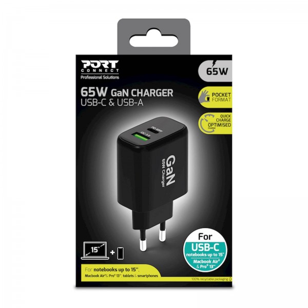 Napajalnik PORT GaN USB-C/ USB-A 120W Napajalnik PORT GaN USB-C/ USB-A 120W