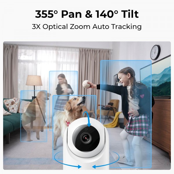 Reolink IP Kamera E serija E321 Bela 3MP, Nočni vid 12m, Dvosmerna komunikacija, PAN/TILT Reolink IP Kamera E serija E321 Bela 3MP, Nočni vid 12m, Dvosmerna komunikacija, PAN/TILT