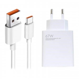 Xiaomi 67W HyperCharge polnilec Combo (tip A) + Kabel USB-A/USB-C