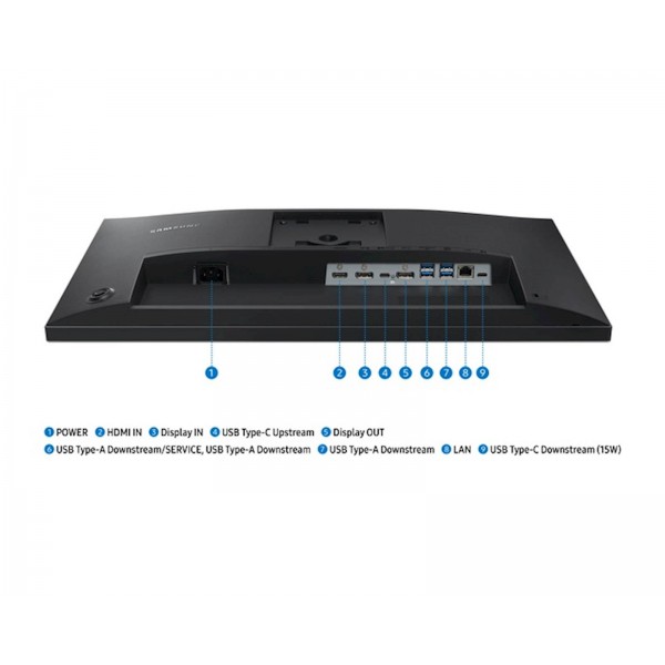 Monitor Samsung 24 S43UF S4, IPS, 1920x1080, HDMI, DP, USB-C, LAN