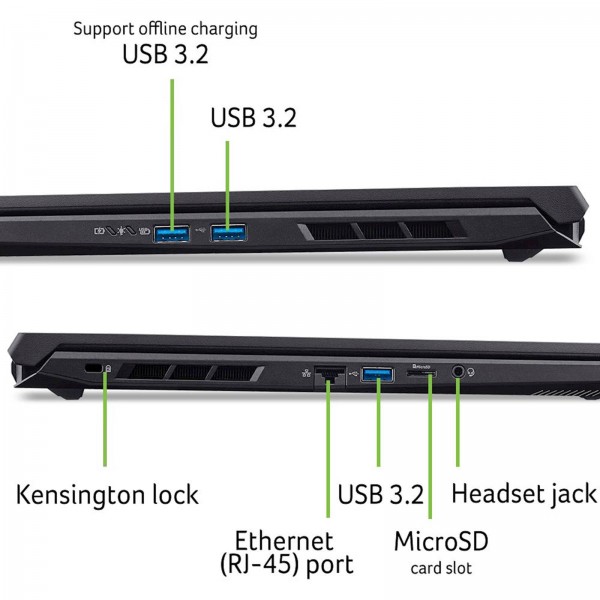 Prenosnik ACER Nitro 17 ANV17-41-R5X1 R7-260/32GB/SSD 1TB/17,3''QHD IPS 165Hz/RTX 5060/NoOS