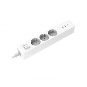 Xiaomi električni razdelilec 20W (2C1A), 3x vtičnica, 2x USB-C, 1x USB-A