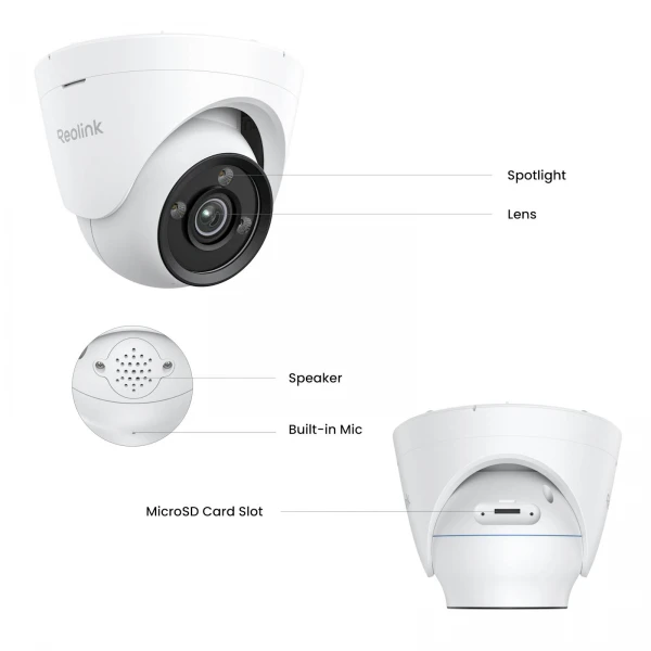 Reolink Ip Kamera serija P335X POE, 4K, 8MP, POE, ColorX, HDR, zaznavanje Vozil, oseb, živali.