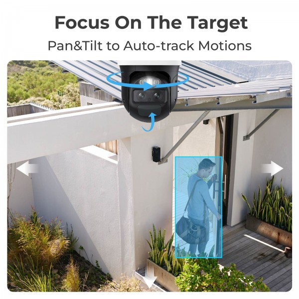 Reolink IP Kamera Trackmix Serija B770+SP2, 4K, 8x zoom, samodejno sledenje, Wi-Fi 6, Ai