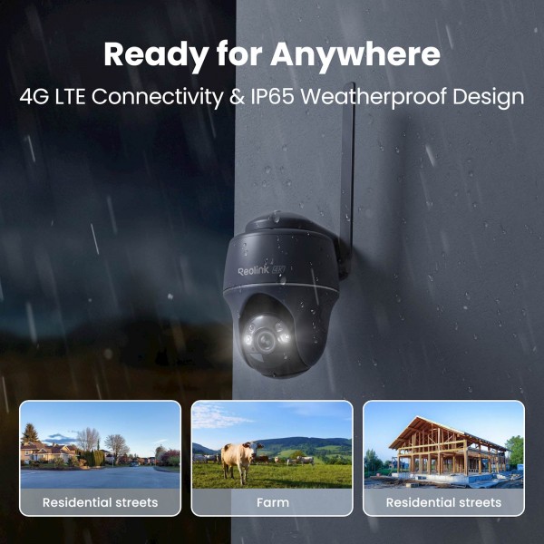 Reolink IP Kamera GO serija G440 Grey 4K, Zunanja, Baterijska, 4G LTE, Pan&Tilt