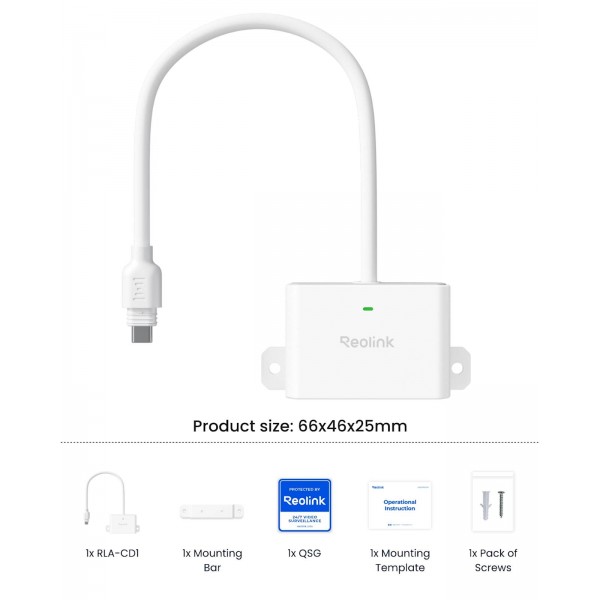Reolink Priklopna postaja za kamere RLA-CD1 2x USB-C, IP67 vremensko odporno Reolink Priklopna postaja za kamere RLA-CD1 2x USB-C, IP67 vremensko odporno